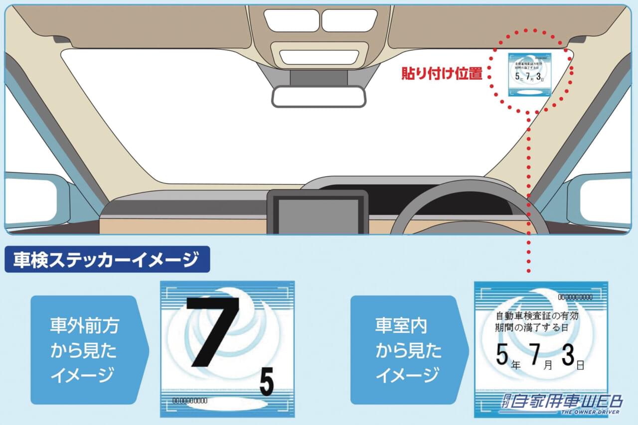 ｜「実は無法地帯!?」「違反キップを切られちゃう？」最新ルールで決められた、車検ステッカーの正しい貼り場所