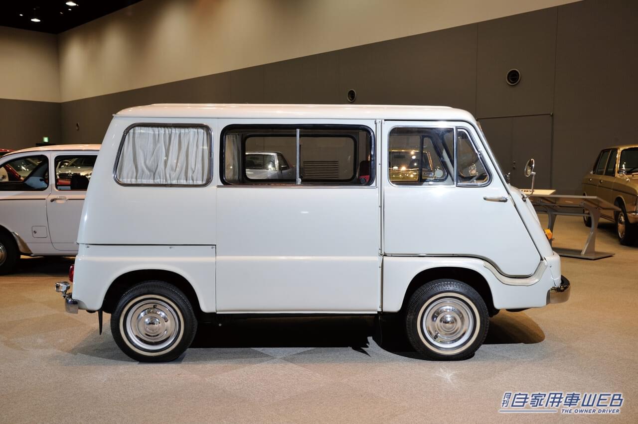 スバル|初代サンバー|白いボディ 右側面|「えっ…めっちゃかわいい」65年前のスバル車。癒し系デザインで多くの人に愛された。真横から見るととある形が浮かび上がる…大ヒットモデルを紹介