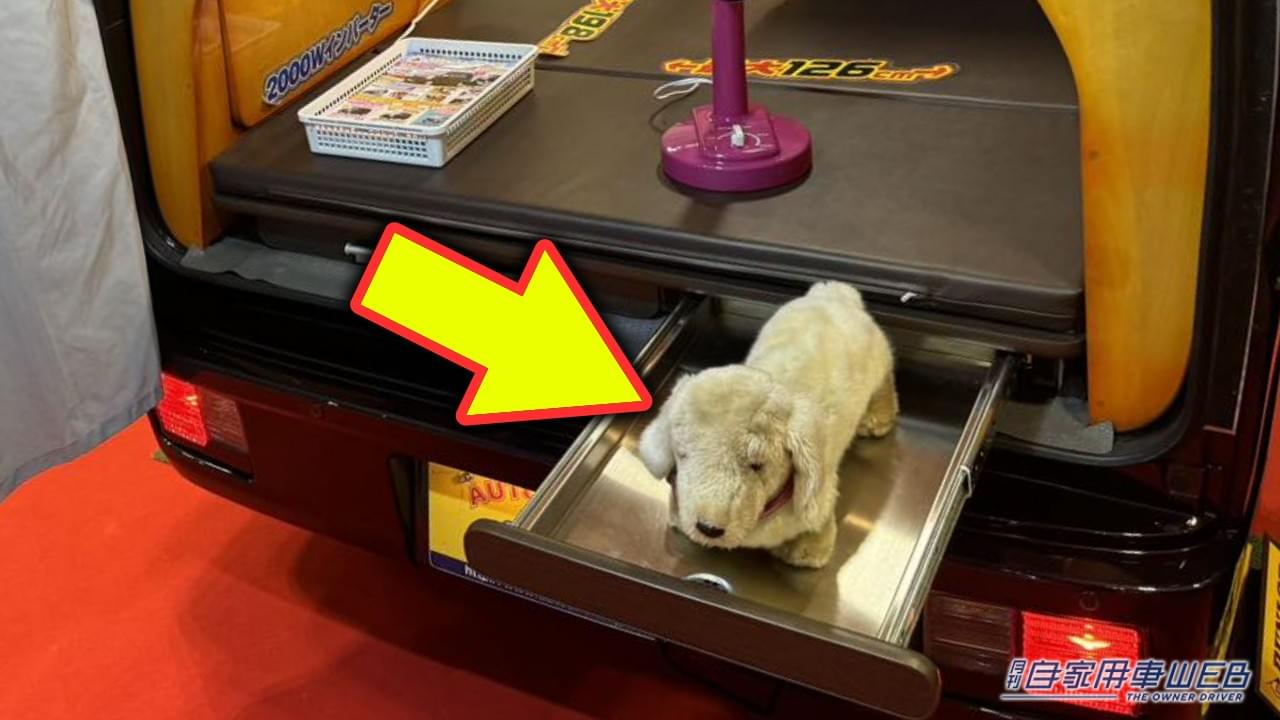 「愛犬家は絶対見てほしい」「これは絆が深まる」愛犬との旅にベストな車! スズキ エブリイがベースの軽キャンパー