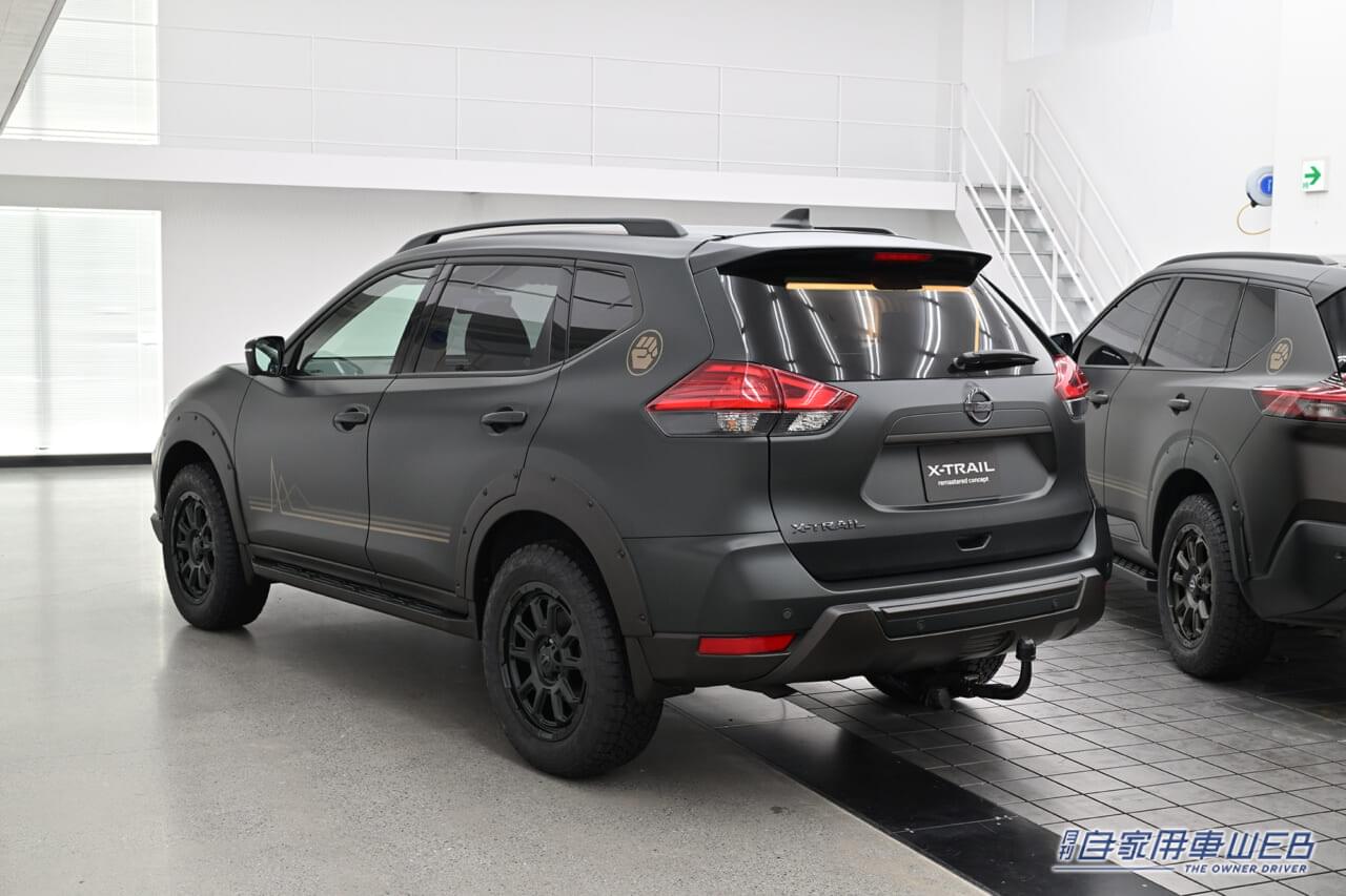 |「マットブラック、じつに似合うな……」オートサロンで新旧エクストレイルの共演が決定! 「2」と「5」が際立つ、ラゲッジラックも見ること推奨【日産・東京オートサロン2025出展モデルを先行公開】