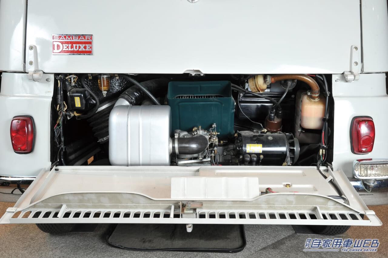 スバル|初代サンバー|エンジンルーム|「えっ…めっちゃかわいい」65年前のスバル車。癒し系デザインで多くの人に愛された。真横から見るととある形が浮かび上がる…大ヒットモデルを紹介