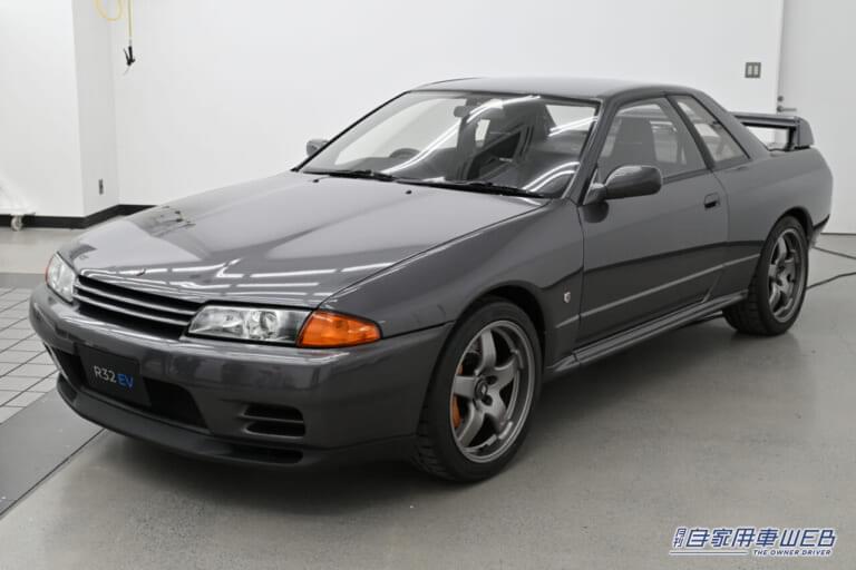 日産スカイラインGT-R(R32)EVコンバージョン|GT-RのEVコンバージョンモデル、鮮烈デビュー「伝説のクルマが電気自動車として復活!?」【オートサロン2025】