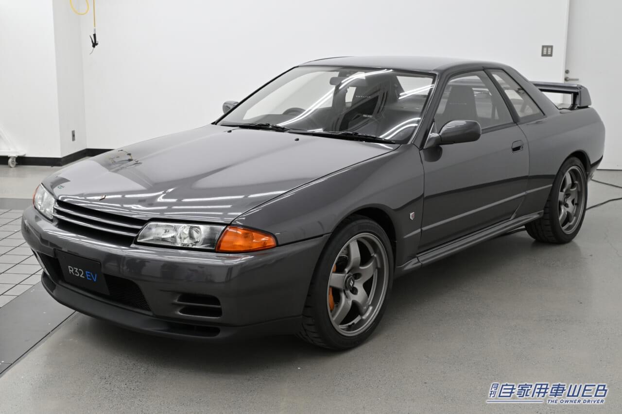 日産スカイラインGT-R(R32)EVコンバージョン|GT-RのEVコンバージョンモデル、鮮烈デビュー「伝説のクルマが電気自動車として復活!?」【オートサロン2025】