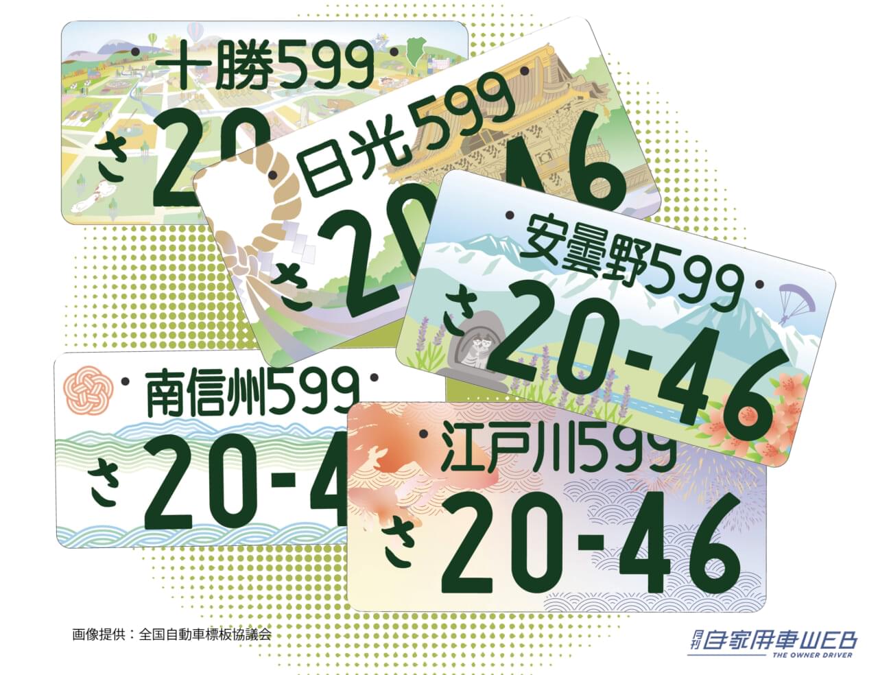 地方版図柄入りナンバープレート|「ご当地ナンバー」5月に新エリアを追加!「江戸川」「日光」ほか、5つの地域が仲間入り