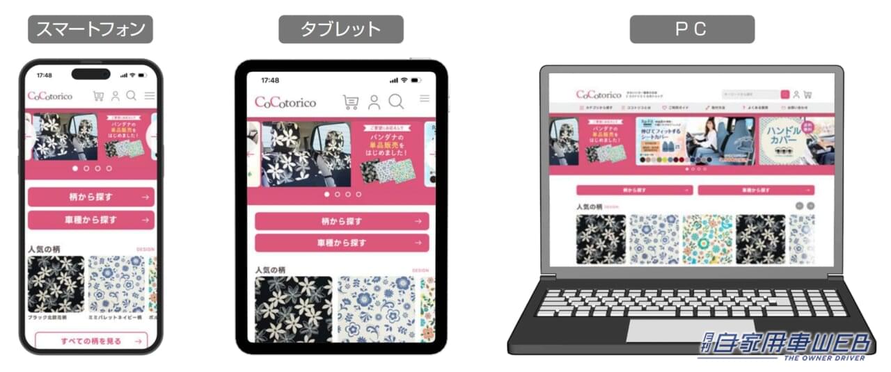 ココトリコサイトイメージ|クルマの「かわいい」がもっと身近に! 女性向けカー雑貨サイトの使い勝手をリニューアル【ソフト99 ココトリコ】