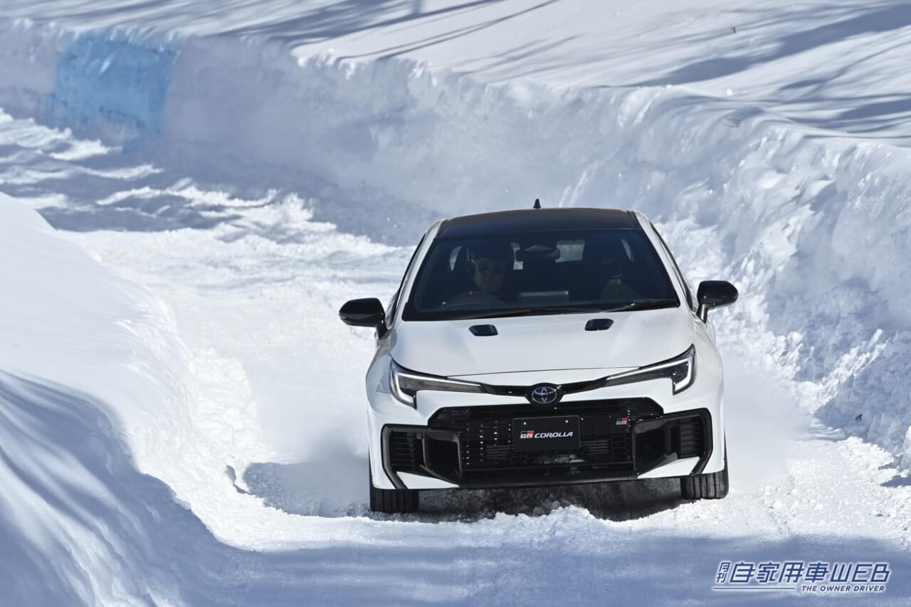 トヨタGRカローラ|雪上ドライブで強く実感! 最新GRカローラ試乗【ハンドリングの小気味よさが大幅アップ】