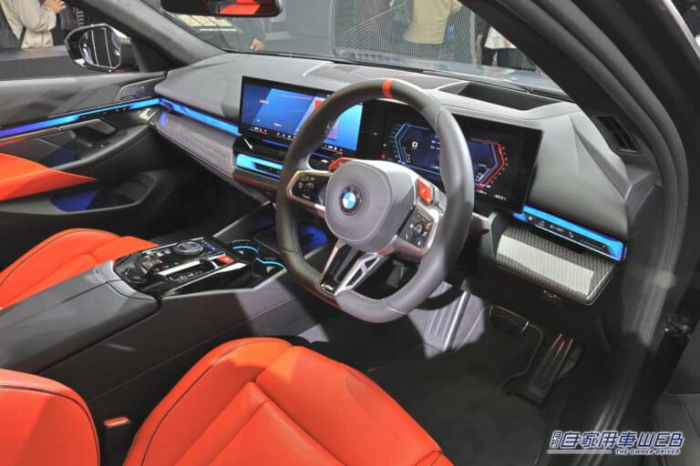 BMW M5セダン（G90型） 運転席｜エレガントなハイパフォーマンスセダンが純正パーツでキャラ豹変。ゴテゴテにならない絶妙さがイイ！「システム最高出力727PS／最大トルク1000Nmって、凄くない？」