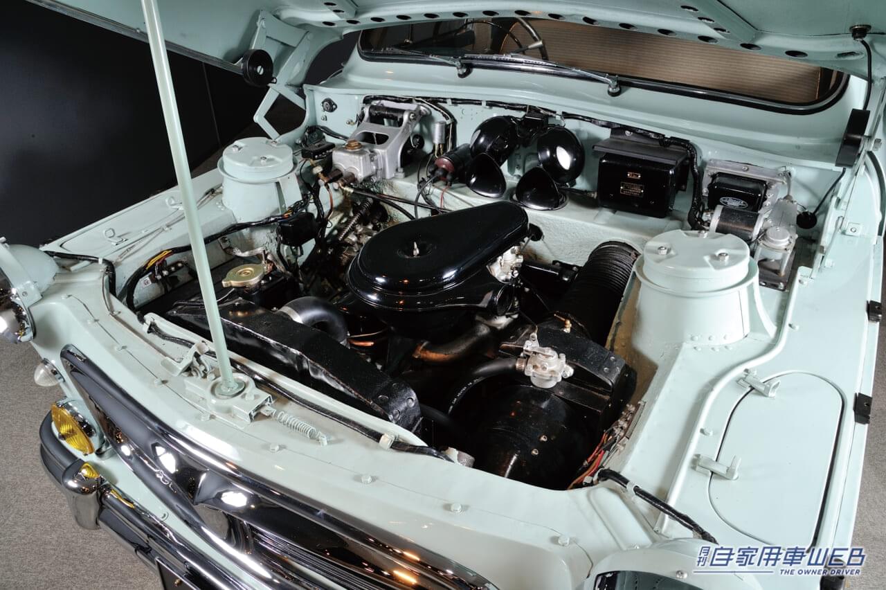 P-1(すばる1500)のエンジン|「スバルに幻の名車が存在!」「社名の由来にもなった」わずか10台…タクシーとしてして使用されていたことも…。貴重なモデルを紹介