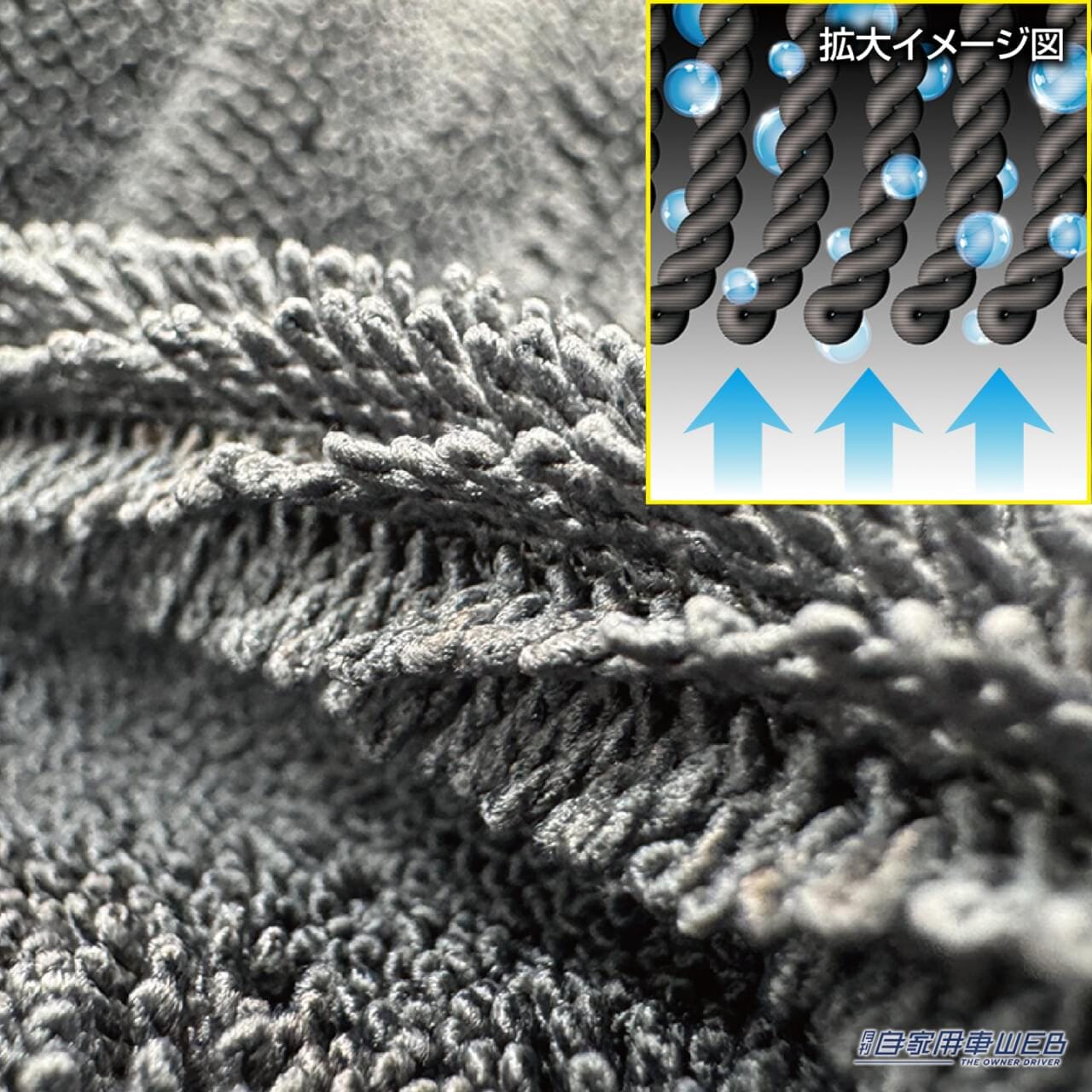 |「ヤバ…デカっ!」水滴を一気に吸い上げる特大マイクロファイバークロス登場!「コレは洗車がはかどるわ…」