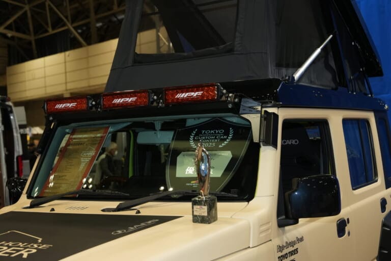 試作車は東京オートサロン2025 ドレスアップ•SUV部門で優秀賞を獲得。市販モデルの発表が待ち遠しい。