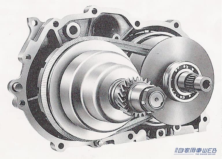 スバル・ジャスティに搭載されたCVT。|世界初搭載の量産車はスバル・ジャスティだった。今ではすっかり主流となった、なくてはならない技術を解説。