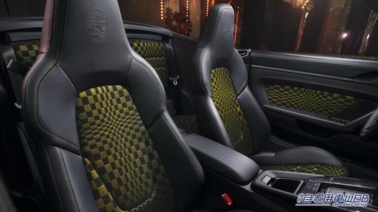 911カレラGTSカブリオレをベースにした「ポルシェ911スピリット70」のシート。|伝説のパシャパターンが蘇る! 70年代スタイルを纏った最新911「ポルシェ911スピリット70」誕生