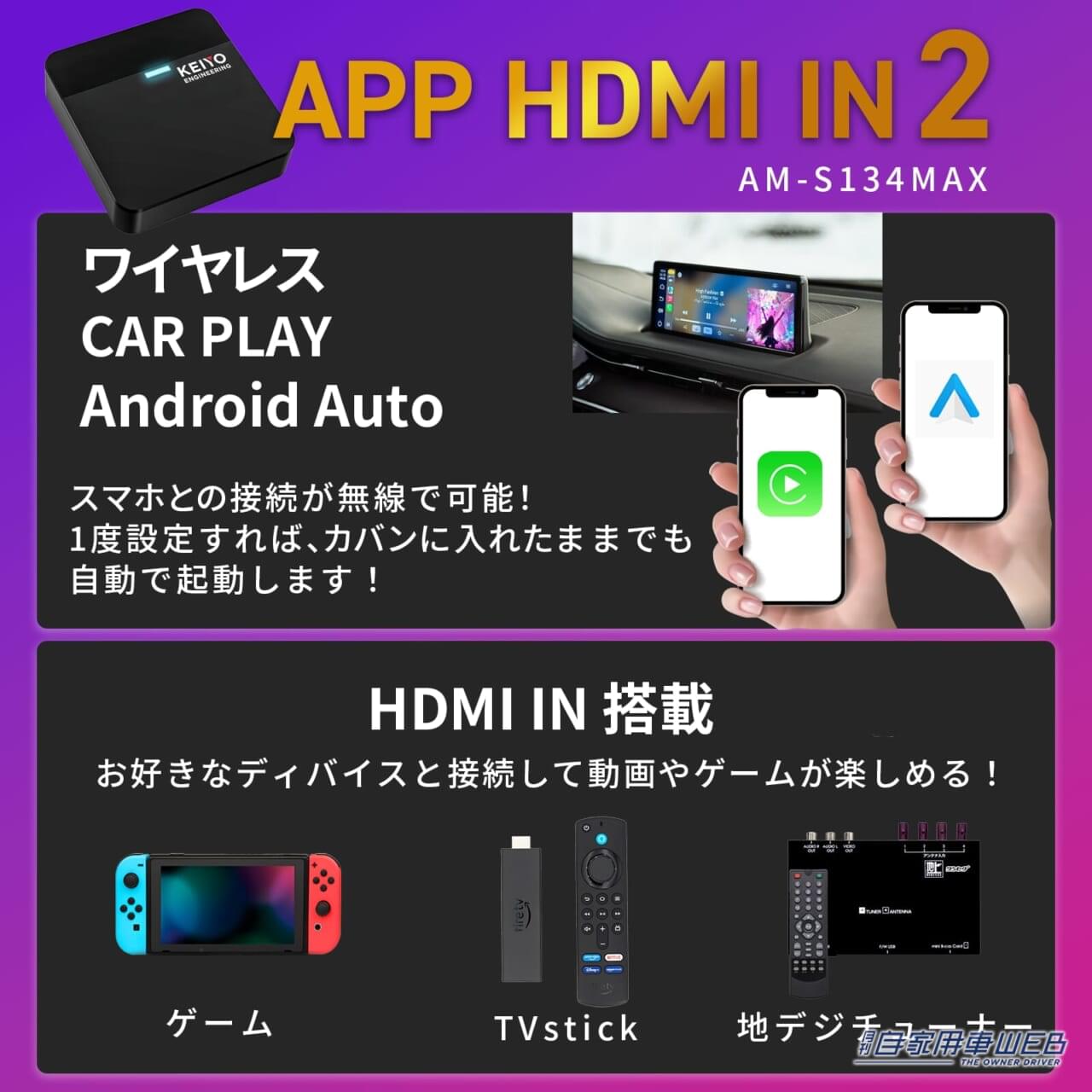 |「iPhoneもAndroidもコレ1つでOK」「とんでもなく便利なアイテムが登場」有線接続をワイヤレス化する人気モデルが大進化!HDMI INも搭載で用途の幅が大きく広がった!