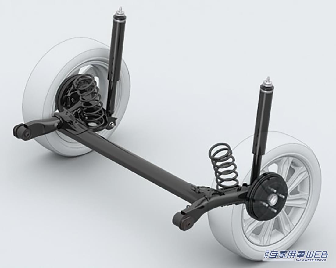 トーションビーム式|「1982年、革命が起きた」「100年でここまで進化した」車の乗り心地を左右する重要な部分は、数々の形式が開発され、確実に進化を遂げた。