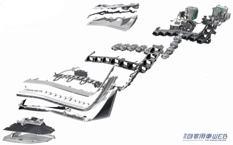 アウディA8の旧モデルに採用されていたLEDライト|「日本のサプライヤーが世界に先駆けて開発」レクサス車に搭載されて以降、世界の上級車がこぞって採用。アウディA8はなんと64個も…。