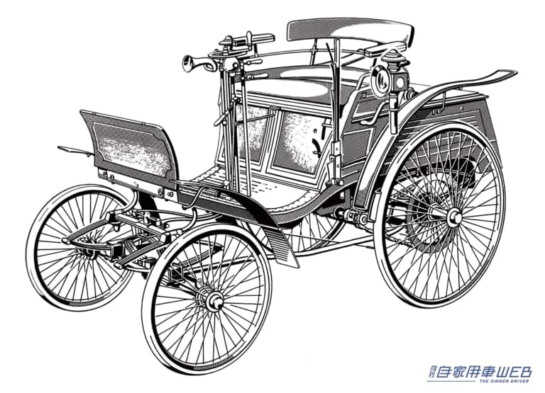 1902年に製造されたベンツ。|「100mm低くしろ…」日本が誇る自動車メーカーが開発。世界の各社が模倣した技術は、スタイリッシュなデザインを実現するための難題が発端だった。