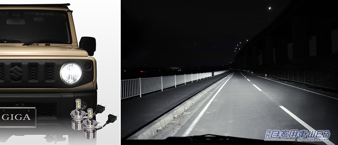 GIGA LEDヘッドバルブ E8の配光パターン|「ブランド初の試み」「これは気になる…」コンパクトだけどパワフル! 優れた冷却・放熱性を実現したハイスペックモデル。EC専売で店舗販売ナシ!?