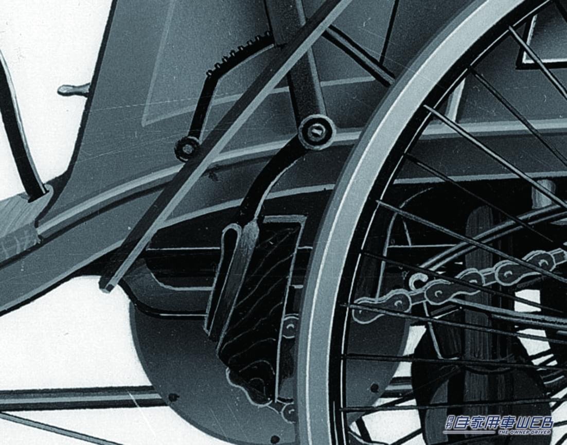 1895年に製造されたベンツの後輪ブレーキ。|日本を代表する幻のスポーツカーが初めて全輪に採用。進化し続ける自動車の重要なパーツの歴史を紐解く。