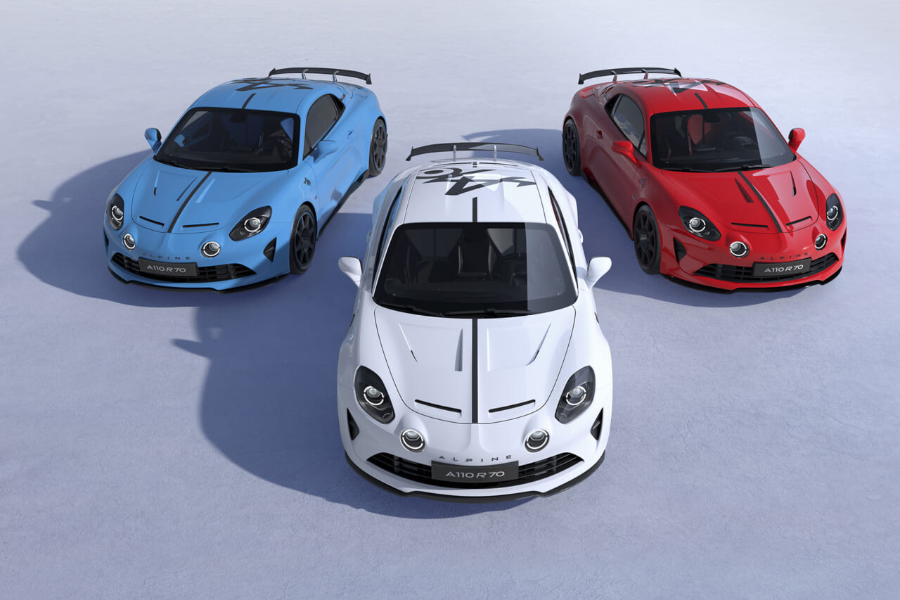伝説のトリコロールが蘇る!アルピーヌ「A110 R 70 BLEU BLANC ROUGE」日本向けはわずか14台が限定販売】