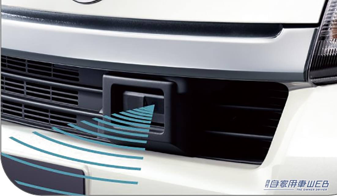 76〜77GHzの電波を前方に飛ばし、反射する電波を検知して障害物、距離を検知するミリ波レーダー。｜「プレリュードが国内初採用」「外見からはわからない」ホンダは北海道のテストコースにジャーナリストを呼び、その装置の効果を試させた