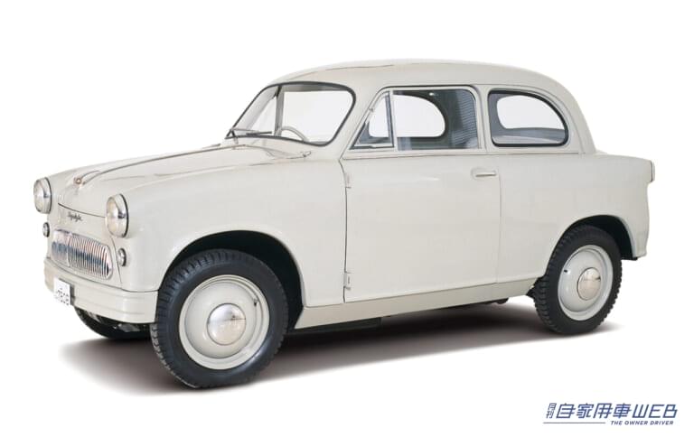 国産FF車のパイオニア、スズライトSS。|1966年に革命が起こる。「富士重工業がNTN(旧東洋ベアリング)と共同開発」。トヨタは一番遅れて1983年に参入。「よいのは居住性だけ」と言われながら、技術革新で今は主流に。