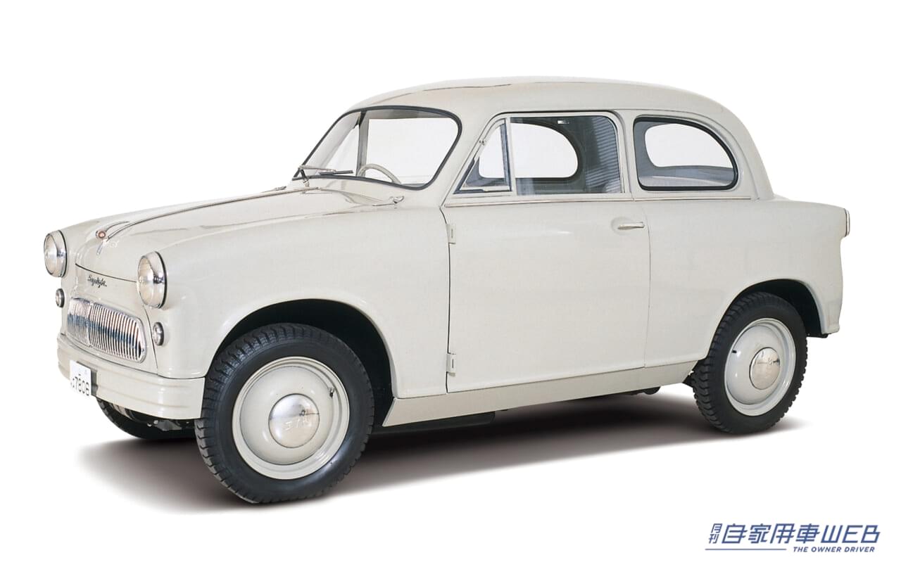 国産FF車のパイオニア、スズライトSS。|1966年に革命が起こる。「富士重工業がNTN(旧東洋ベアリング)と共同開発」。トヨタは一番遅れて1983年に参入。「よいのは居住性だけ」と言われながら、技術革新で今は主流に。