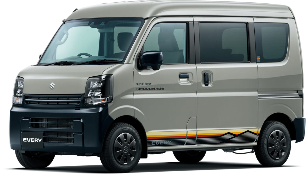 ｜軽バンのエブリイに「本気遊び」仕様が登場。特別仕様車「Jリミテッド」【お洒落な専用加飾がプラスされて183万5900円〜で登場】