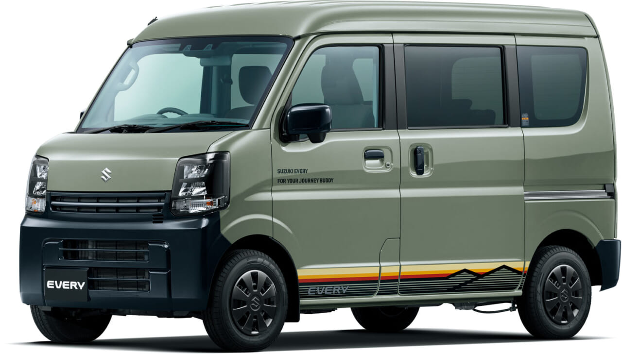 ｜軽バンのエブリイに「本気遊び」仕様が登場。特別仕様車「Jリミテッド」【お洒落な専用加飾がプラスされて183万5900円〜で登場】