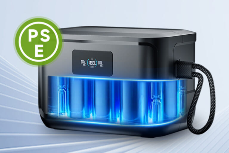 PSE（電気用品安全法）適合製品となる、SOLAX P100。｜「えっ…ちっさ」「これは斬新なサイズ感」手のひらに乗ってしまう小型モデル登場！ カー充電もOK！ シリーズ最小・最軽量を実現