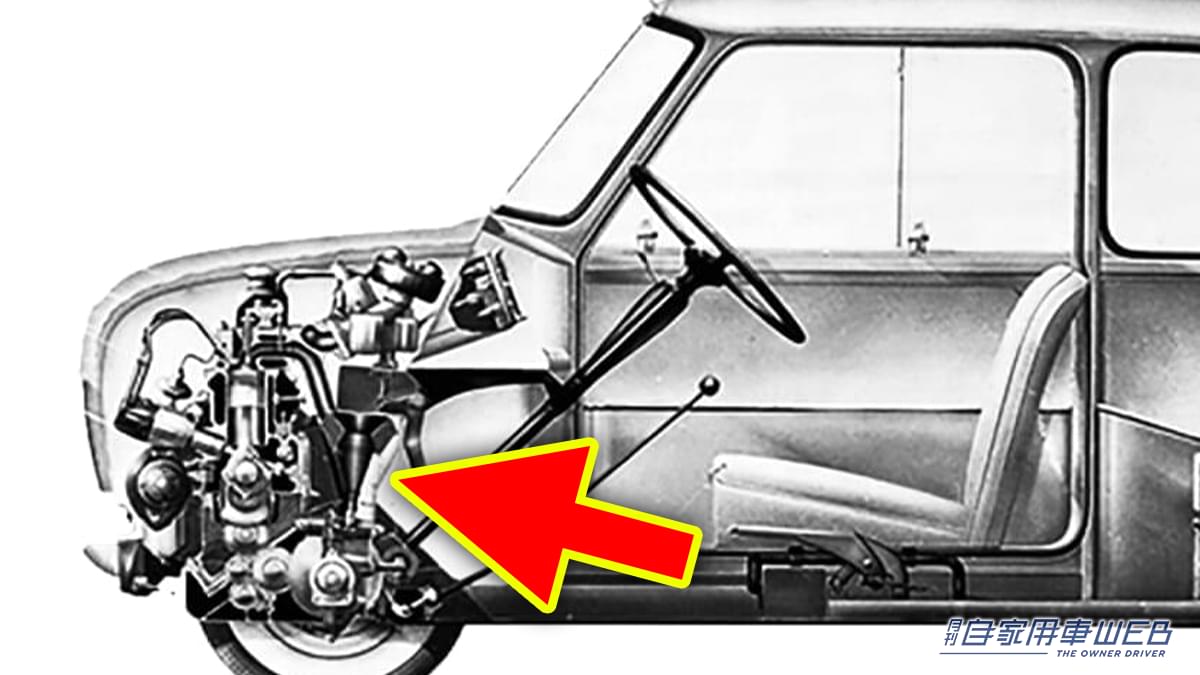|「革新的な方式」「FF車の元祖」イギリス生まれの超有名な名車が、今の自動車の礎となった。小さなボディにエンジン横置きレイアウトの発明。
