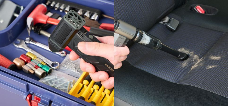 ｜「ハンディファンだと思うでしょ？」実はハイパワー噴射で洗車後の水滴まで吹き飛ばせます！さらに掃除機にもなる2wayタイプも