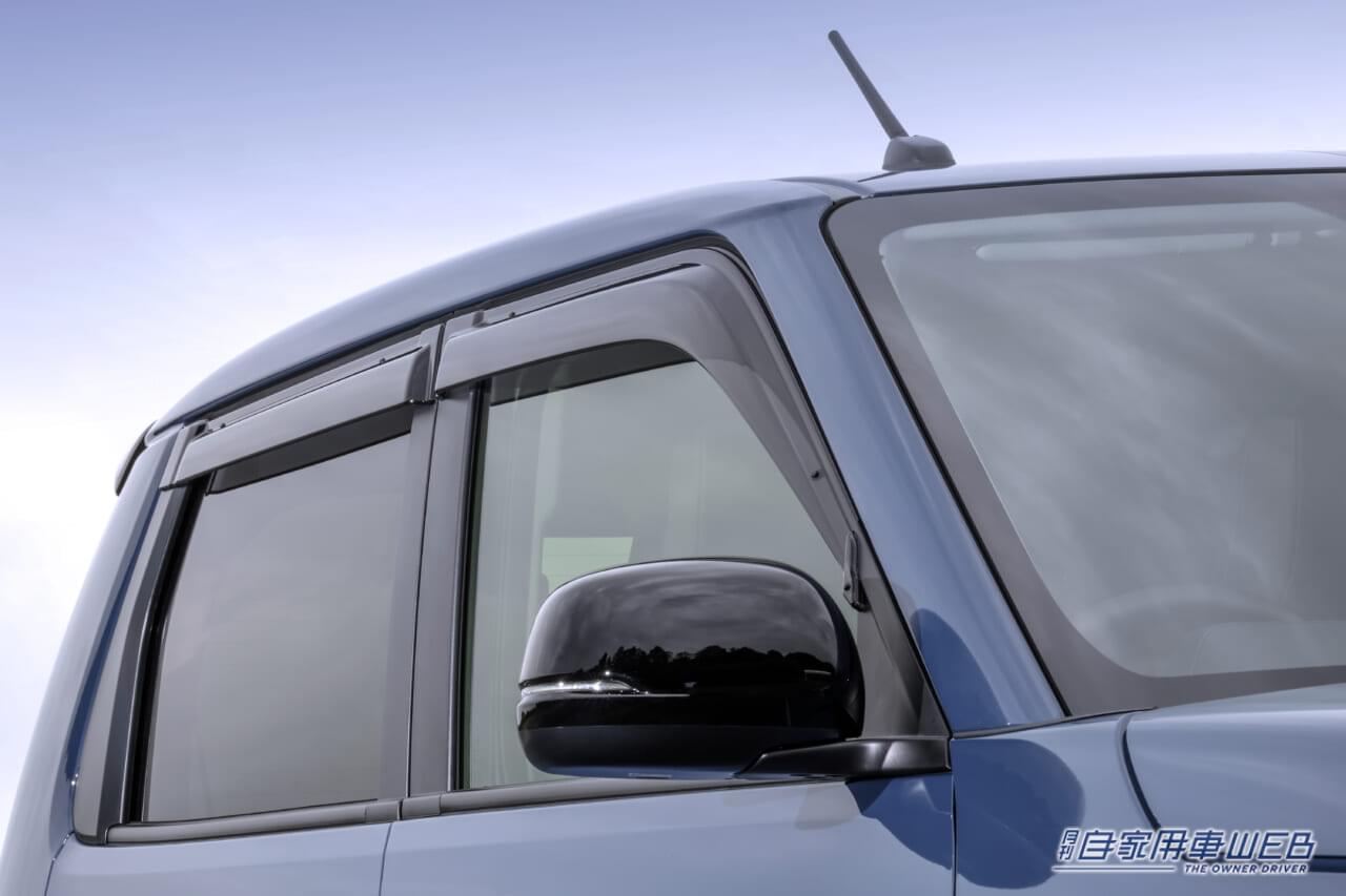 |N-ONE e:用純正アクセサリー:自動車用品業界で初めてサステナブルマテリアル(リサイクルアクリル樹脂)採用のドアバイザーを発売!