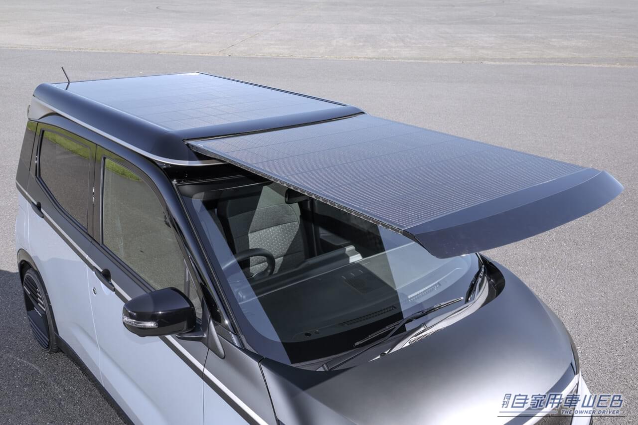 |日産サクラ、太陽光で年間3000km走行可能に!発電システム「あおぞら エクステンダー」登場
