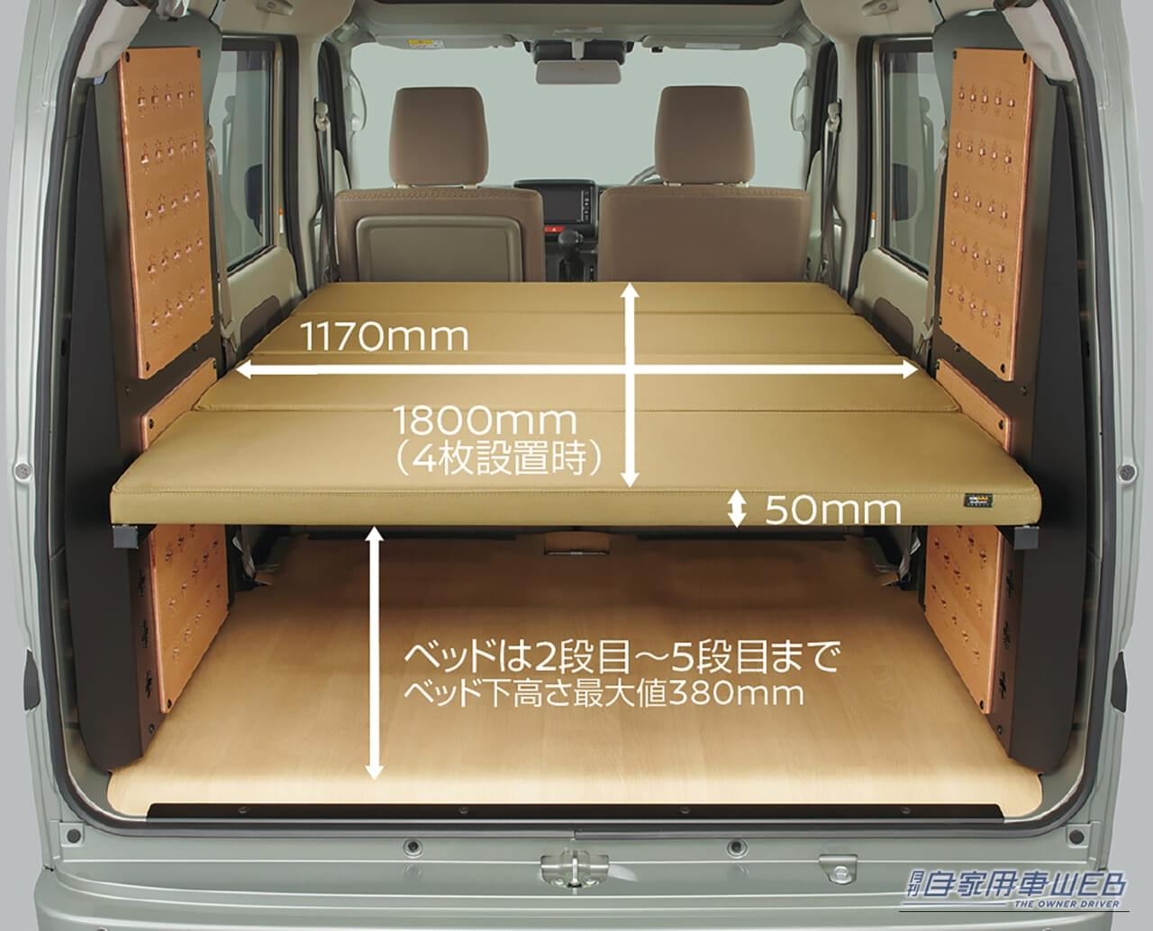 |クリッパーバン「マルチラック」登場!車中泊OK!メーカー直系ならではのスマートさが魅力