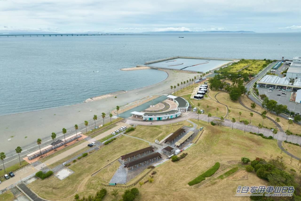 ｜車中泊旅行にオススメ！　快適に、そして安全に楽しめる「RVパーク」最新情報　【 大阪府貝塚市・ RVパーク 二色の浜公園 海浜緑地】