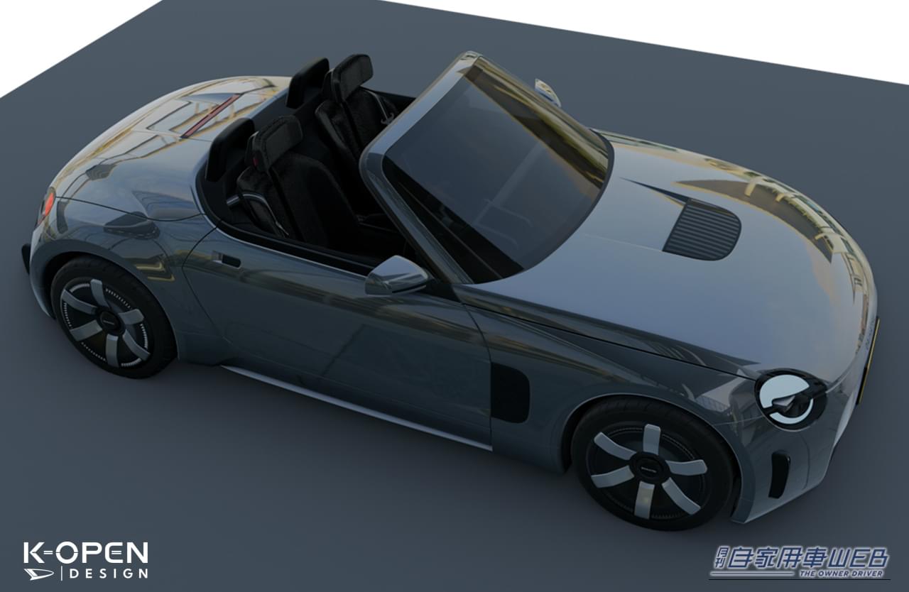 |「コペン」じゃないよ「K-OPEN」だよ!しかもFRになりました!世界初公開の軽オープンカーがJMS2025でお披露目。