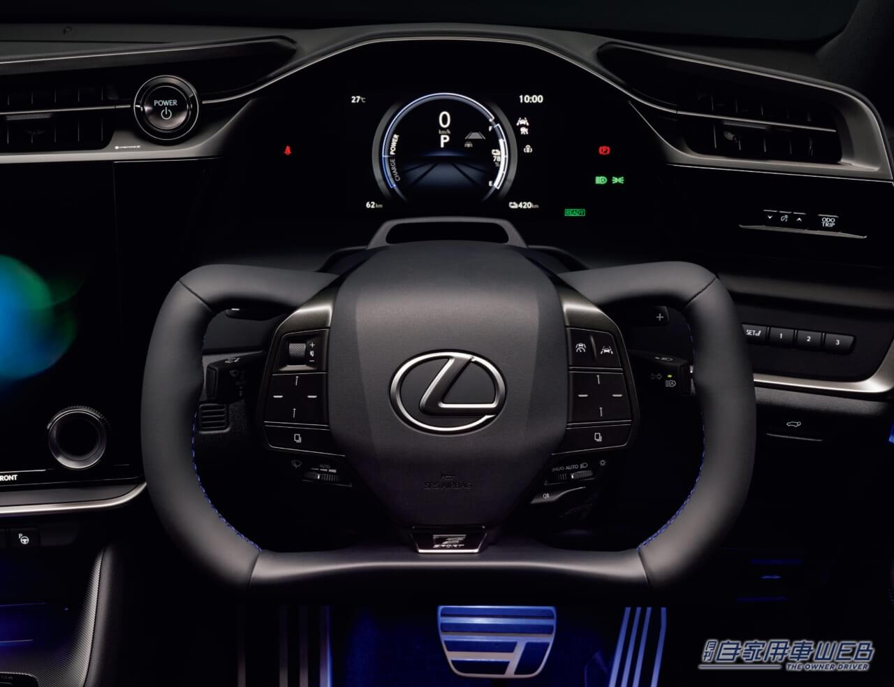 |レクサスRZ、BEVシステム刷新で走りの魅力を大幅に向上。スポーツグレード“F SPORT”も新設定