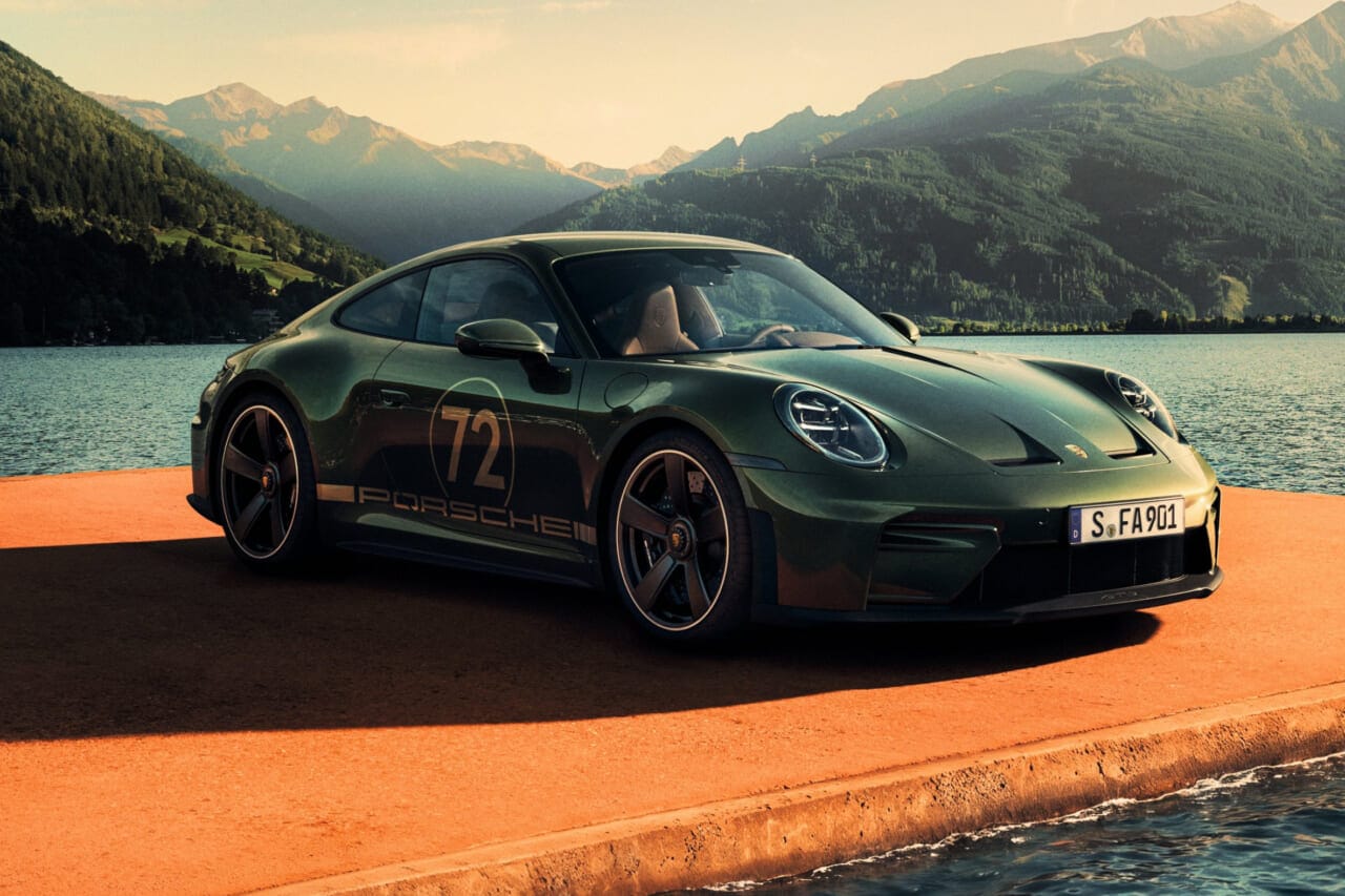 ｜初代911デザイナーの愛車をオマージュした限定モデル「911 GT3 90 F.A.ポルシェ」。創業家公認の特別なグリーンメタリックを採用