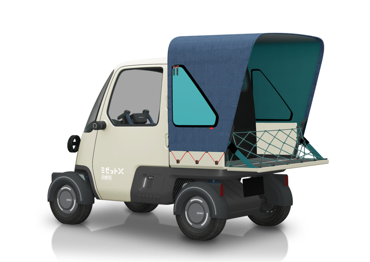 ｜超レアな「大阪城エンブレム」が復刻！ダイハツ、レトロフューチャーな「ミゼットX」を初披露