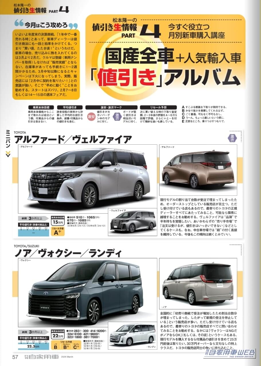 ｜【月刊自家用車3月号発売】新型RAV4魅力全解剖/2026-2027主役モデル大研究/ミドルSUVライバル先取り対決/東京オートサロン2026注目モデルリポート/人気車購入必勝法etc.