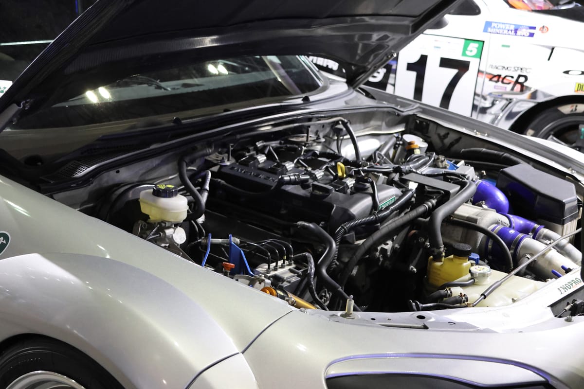 NOPRO NC1号車 2500 S/Cのエンジン|ロードスター史上初!筑波1分切りのNOPRO NC1号車 2500 S/C【東京オートサロン2026】