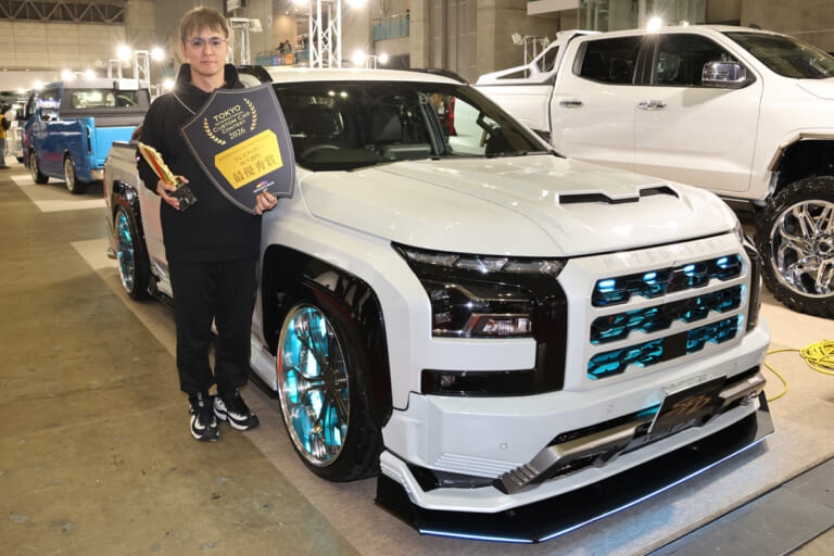 SUVの潮流に変化！街を華麗に彩るローダウンピックアップに注目！【東京オートサロン2026】