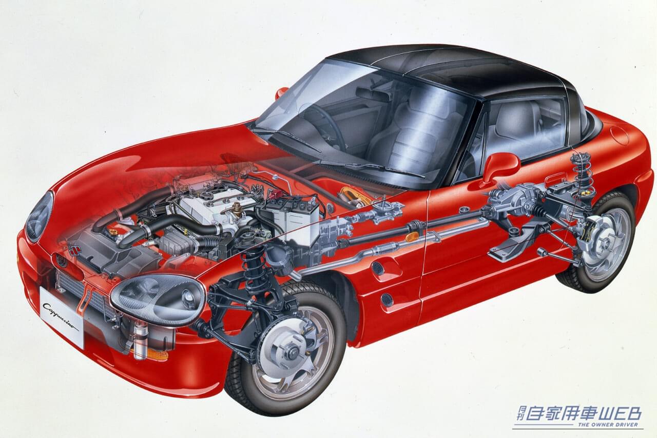 ｜究極の軽量化プロジェクト「P-89」から誕生‼︎  軽の枠を超えた本格派。カプチーノが目指した理想郷