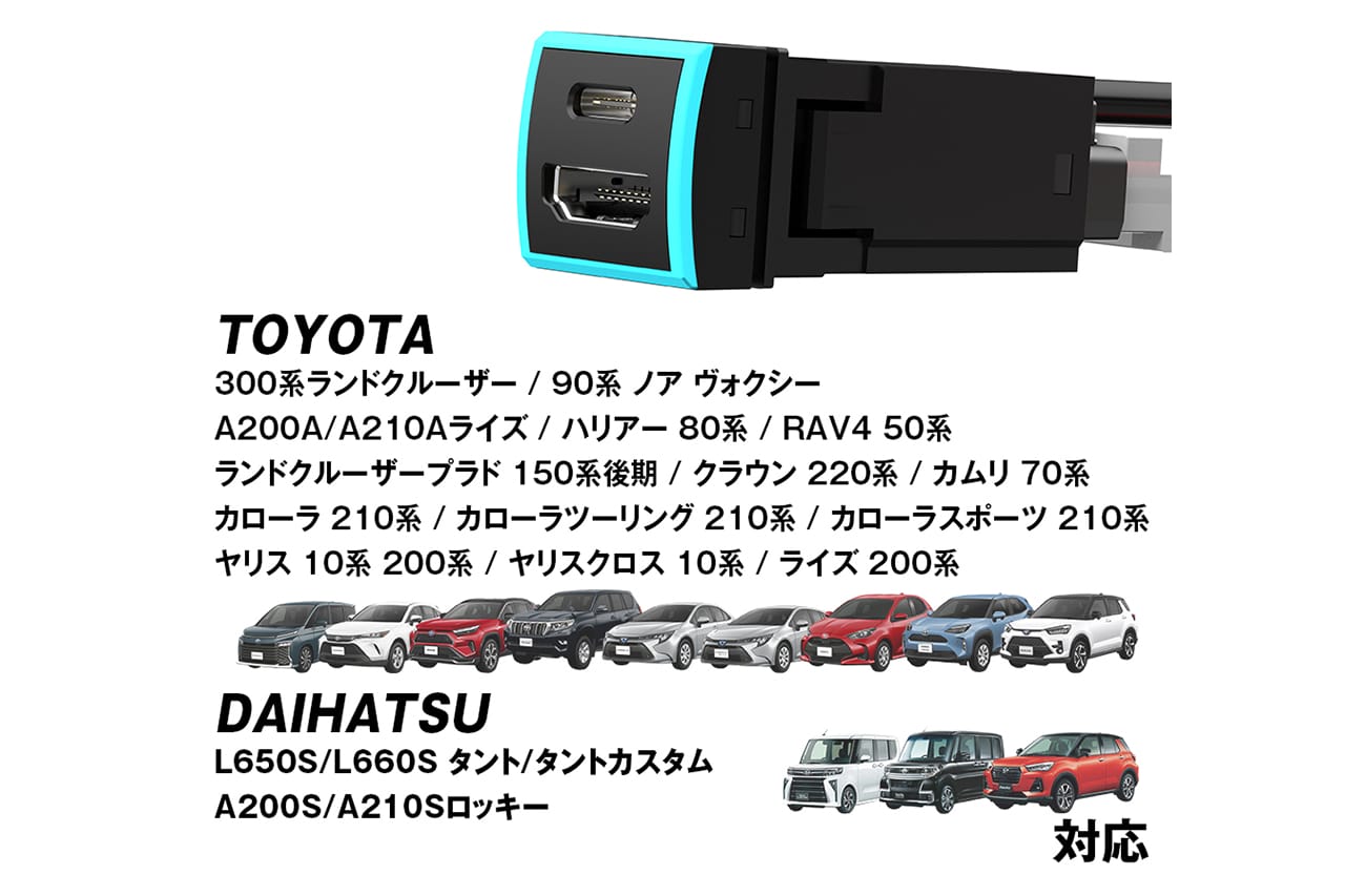 ｜「まるで純正」「スッポリとハマる」使っていないスペースにぴったりフィット。おしゃれなLEDライト搭載で視認性バッチリの車載USB&HDMI増設キット