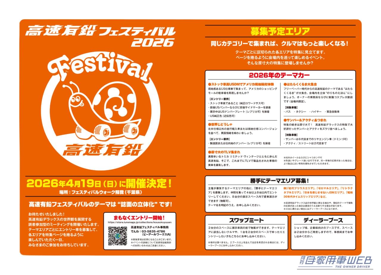 |高速有鉛フェスティバル2026が4月19日(日)に開催!!