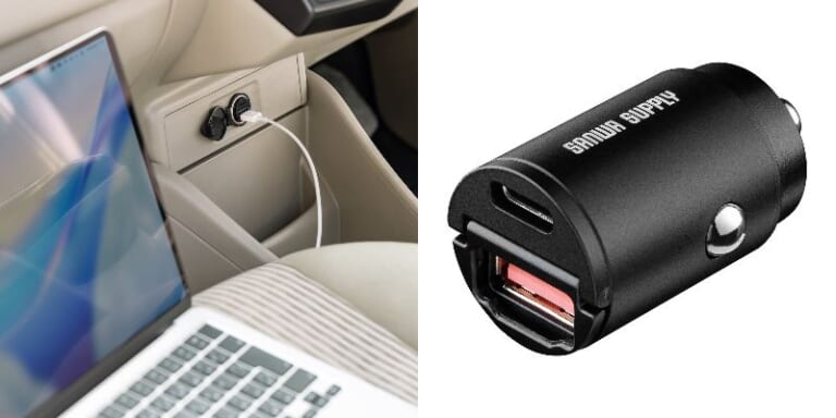 サンワサプライのカーチャージャー200-CAR124AC｜「えっ…コレってあと付けなの？」まるで純正のようなカーチャージャー登場。コンパクトなのにハイパワー、安心のサンワサプライ製
