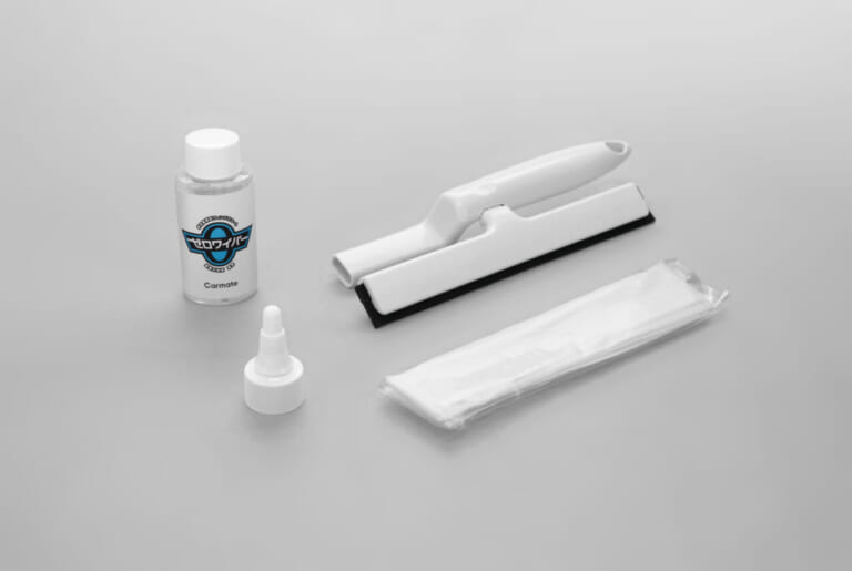 Ｃ200 ゼロワイパーフルセット（カーメイト）の製品内容｜「えっ…どういう原理なの？」施工時間はたったの3分。現象を捉えた動画が大きな話題に。驚異的な効果を発揮する「ゼロワイパーウィンドウコート」を紹介。