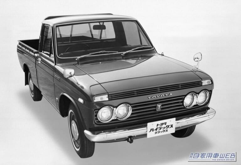 初代ハイラックス・デラックス(10型)フロント|トヨタと日野に結ばれた「小型トラック」の絆 ~ハイラックスが世界を制するまで~