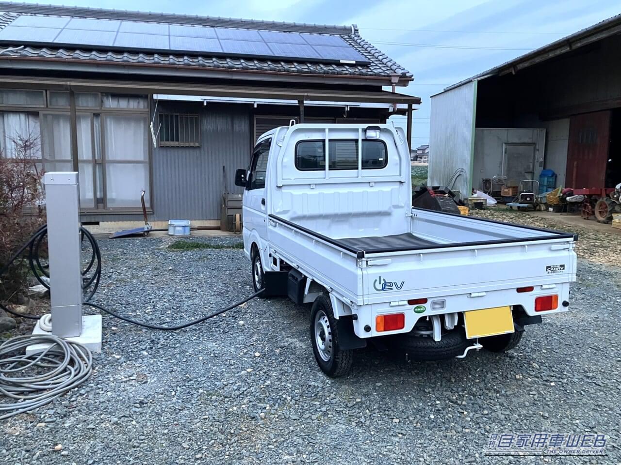 スズキ「キャリイ」ベースのBEV軽トラが農家へ。V2Hで”動く蓄電池”になる実証実験、2026年2月始動