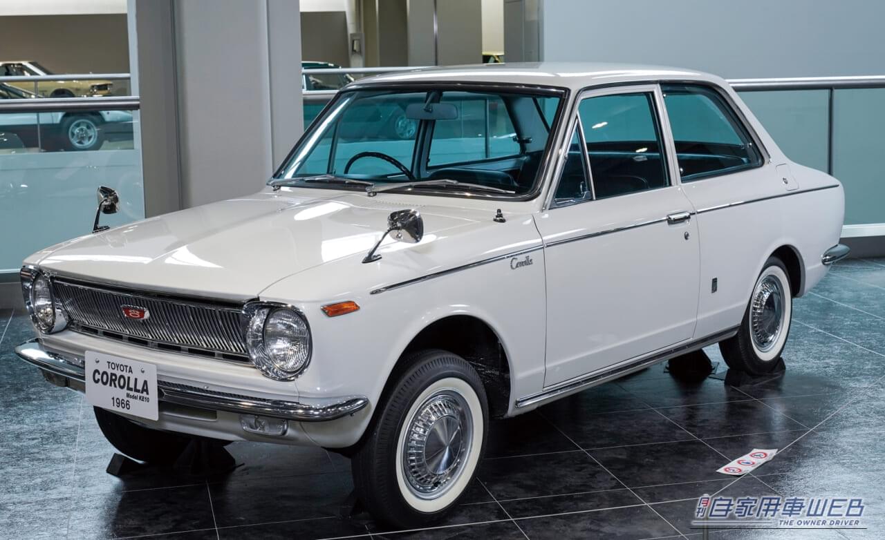 初代カローラ（1966年）｜「サラリーマンでも買えるクルマ」が開発コンセプト⁉︎  マイカー時代の幕あけを飾った国民車＝コードネームA260X